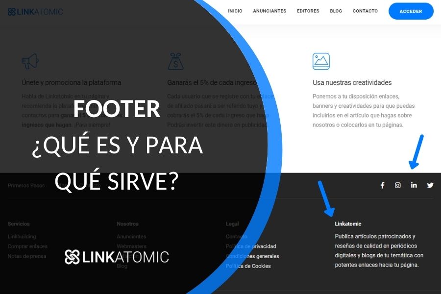 ¿Qué es el footer de una página web?